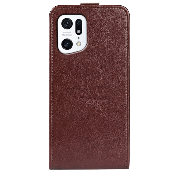 For OPPO Find X5 R64 Texture Vertical Flip Leather Phone Case