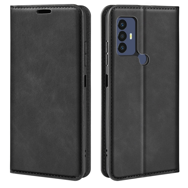 For TCL 30 SE/305/306 Retro-skin Magnetic Suction Leather Phone Case