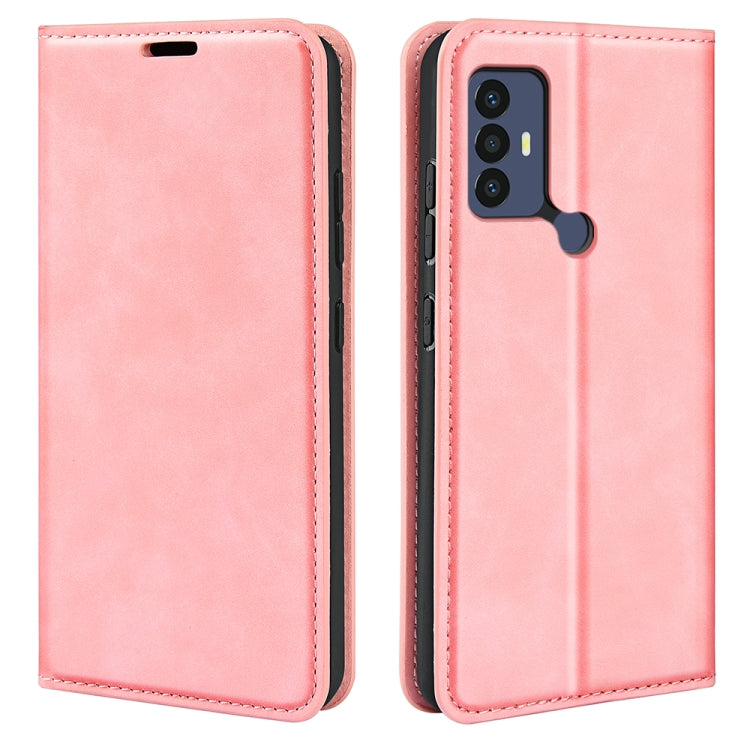 For TCL 30 SE/305/306 Retro-skin Magnetic Suction Leather Phone Case