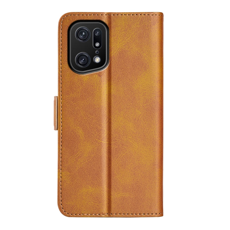 For OPPO Find X5 Pro Dual-side Magnetic Buckle Leather Phone Case