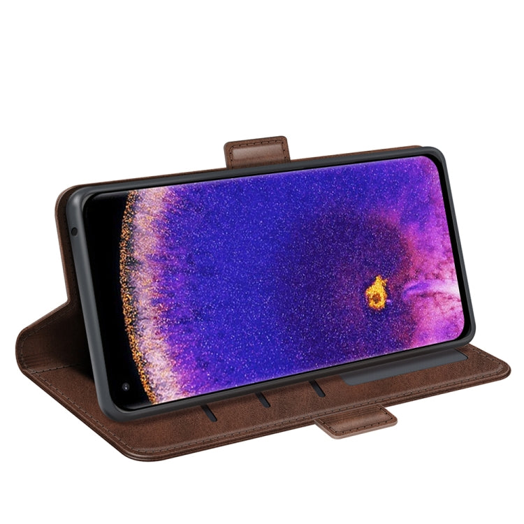 For OPPO Find X5 Pro Dual-side Magnetic Buckle Leather Phone Case