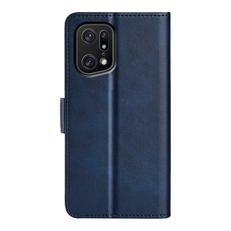For OPPO Find X5 Pro Dual-side Magnetic Buckle Leather Phone Case