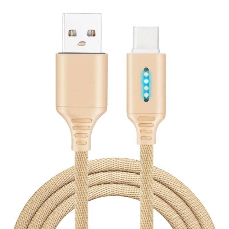 USB-C / Type-C Interface Zinc Alloy Marquee Luminous Intelligent Automatic Power off Charging Data Cable