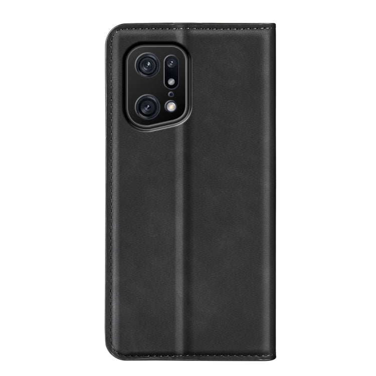 For OPPO Find X5 Pro Retro-skin Magnetic Suction Leather Phone Case