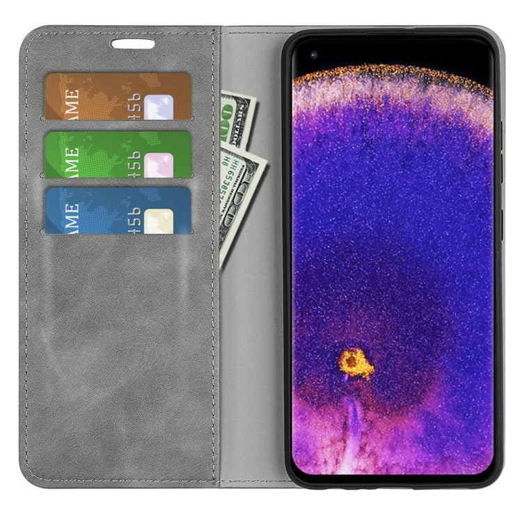 For OPPO Find X5 Pro Retro-skin Magnetic Suction Leather Phone Case