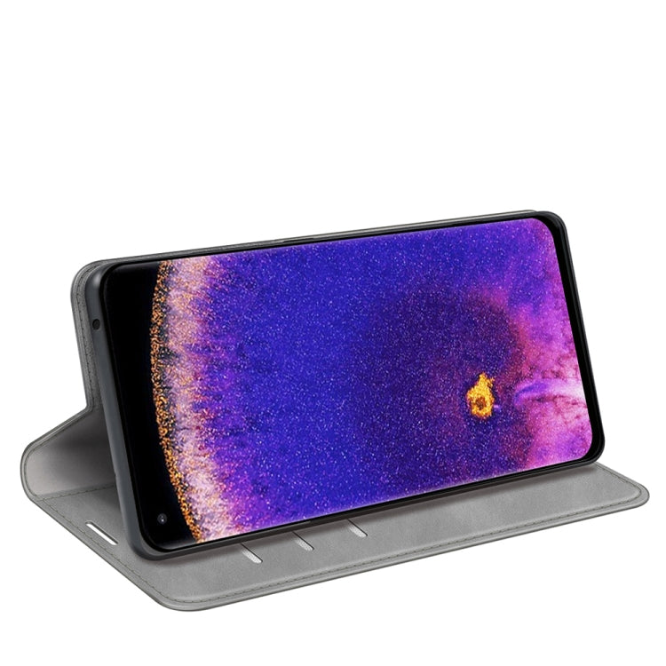 For OPPO Find X5 Pro Retro-skin Magnetic Suction Leather Phone Case