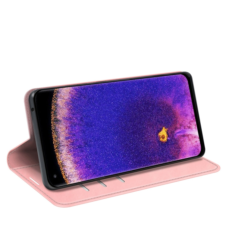 For OPPO Find X5 Pro Retro-skin Magnetic Suction Leather Phone Case