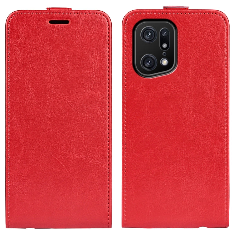 For OPPO Find X5 Pro R64 Texture Vertical Flip Leather Phone Case