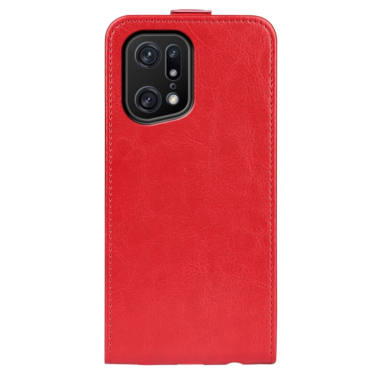 For OPPO Find X5 Pro R64 Texture Vertical Flip Leather Phone Case