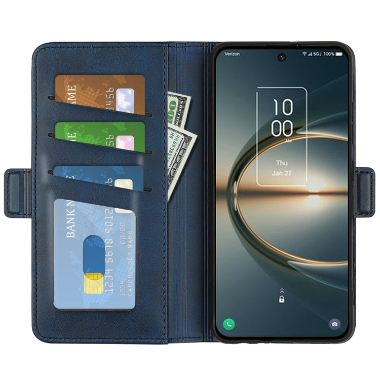 For TCL 30V 5G Dual-side Magnetic Buckle Leather Phone Case