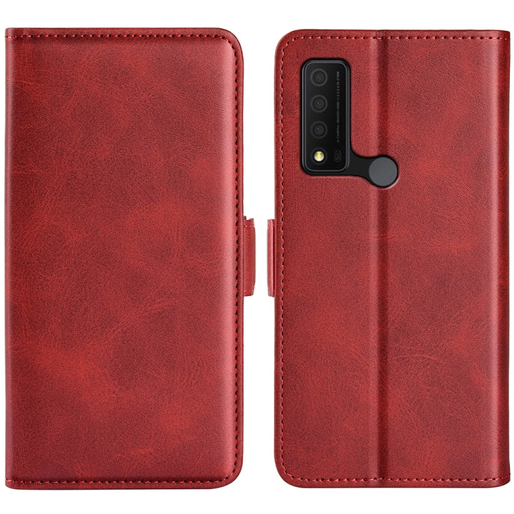 For TCL 30V 5G Dual-side Magnetic Buckle Leather Phone Case