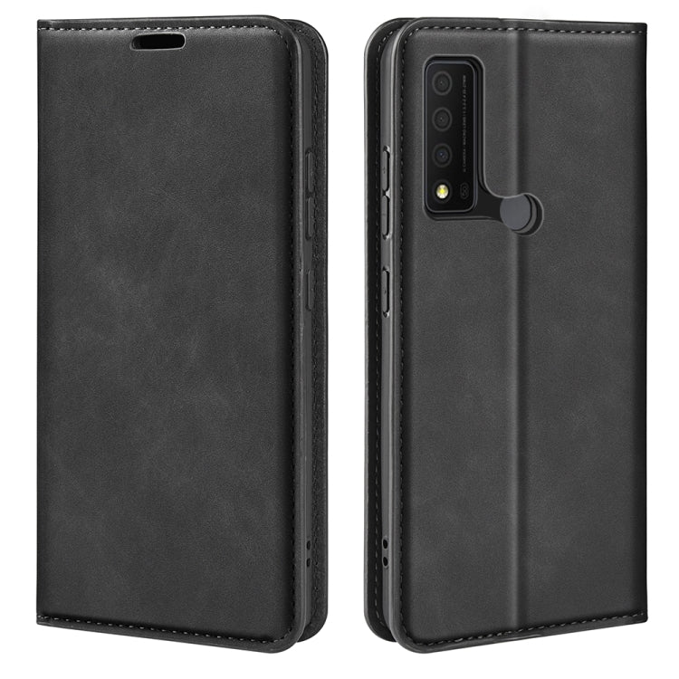 For TCL 30 V 5G Retro-skin  Magnetic Suction Leather Phone Case