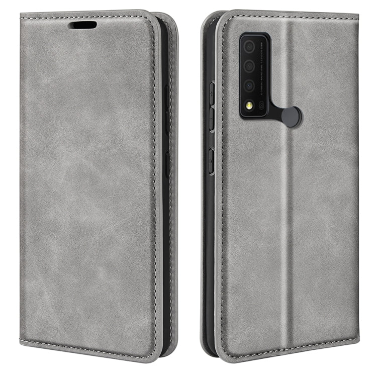 For TCL 30 V 5G Retro-skin  Magnetic Suction Leather Phone Case