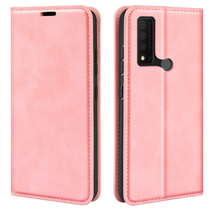 For TCL 30 V 5G Retro-skin  Magnetic Suction Leather Phone Case