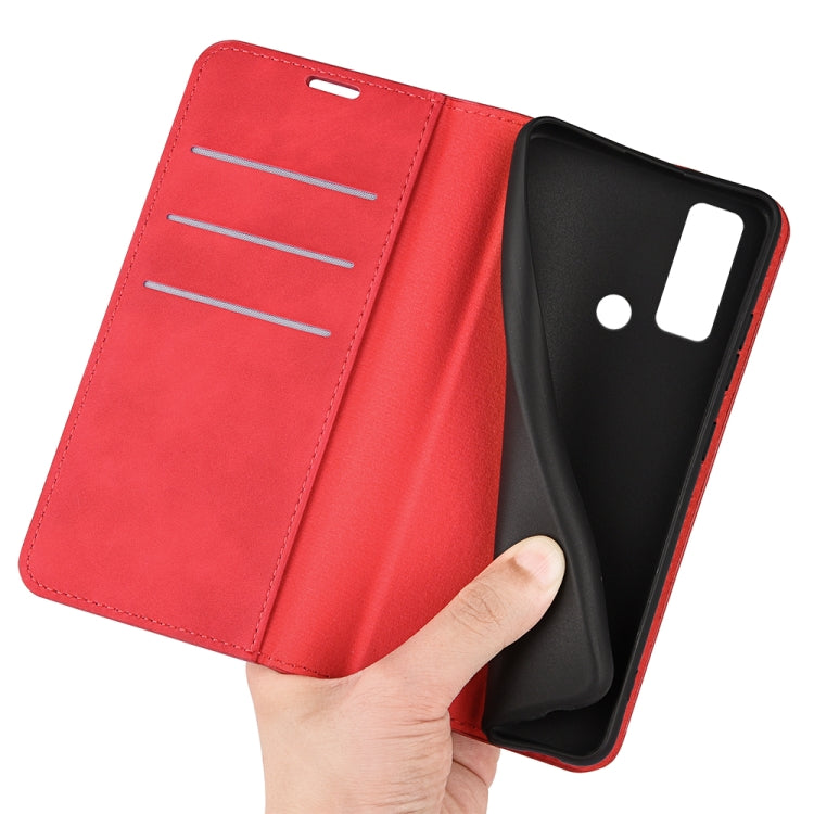 For TCL 30 V 5G Retro-skin  Magnetic Suction Leather Phone Case