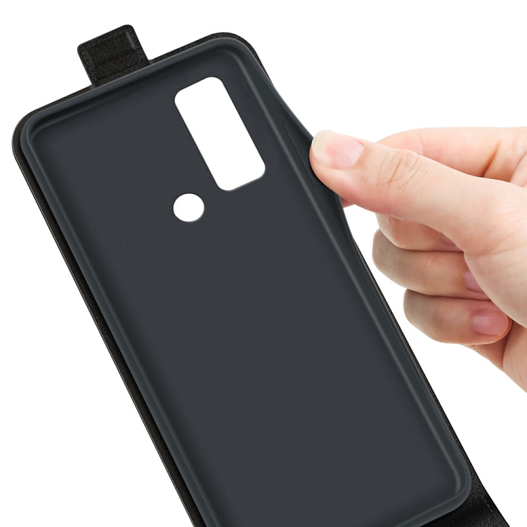 For TCL 30V 5G R64 Texture Single Vertical Flip Leather Phone Case