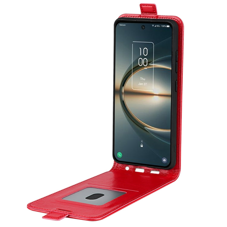 For TCL 30V 5G R64 Texture Single Vertical Flip Leather Phone Case