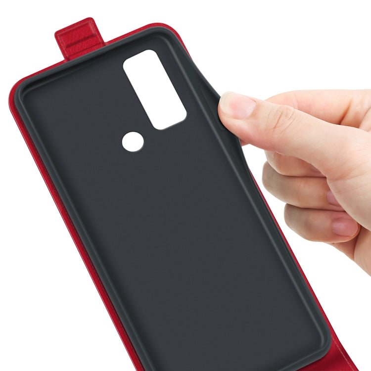 For TCL 30V 5G R64 Texture Single Vertical Flip Leather Phone Case