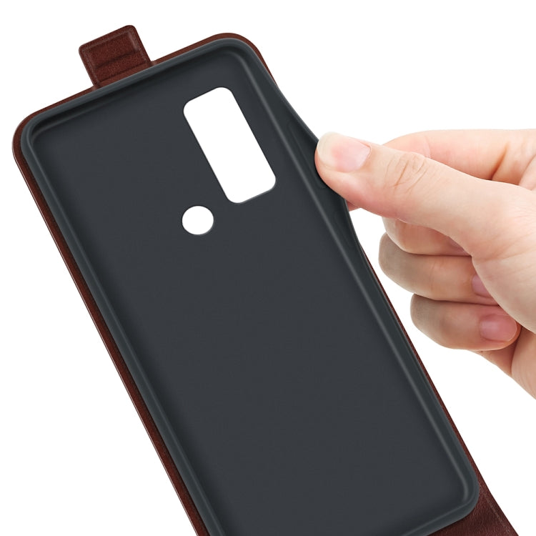 For TCL 30V 5G R64 Texture Single Vertical Flip Leather Phone Case