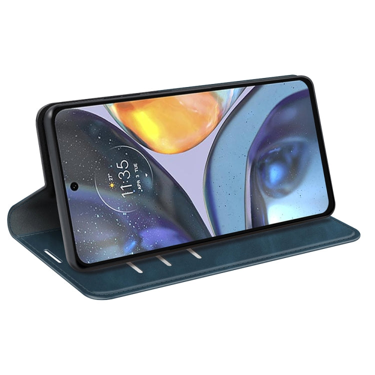 For Motorola Moto G22 4G Retro-skin Magnetic Suction Leather Phone Case