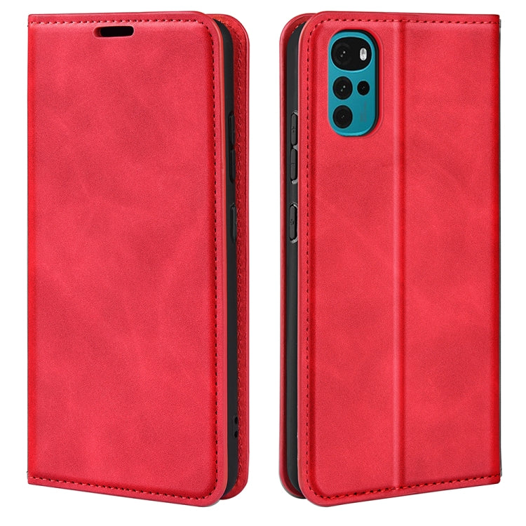 For Motorola Moto G22 4G Retro-skin Magnetic Suction Leather Phone Case