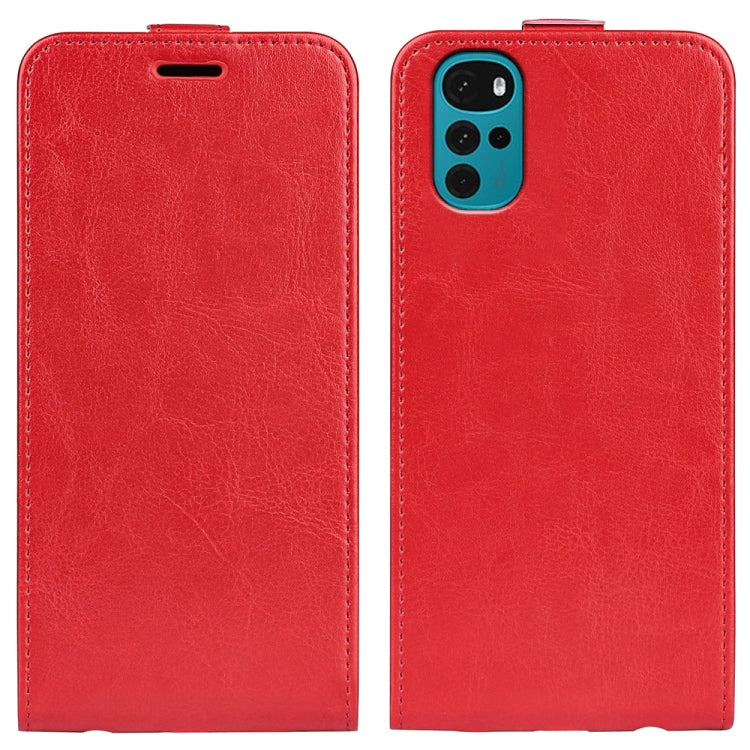 For Motorola Moto G22 4G R64 Texture Single Vertical Flip Leather Phone Case