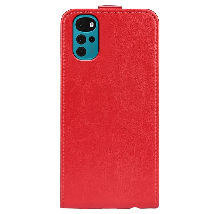 For Motorola Moto G22 4G R64 Texture Single Vertical Flip Leather Phone Case