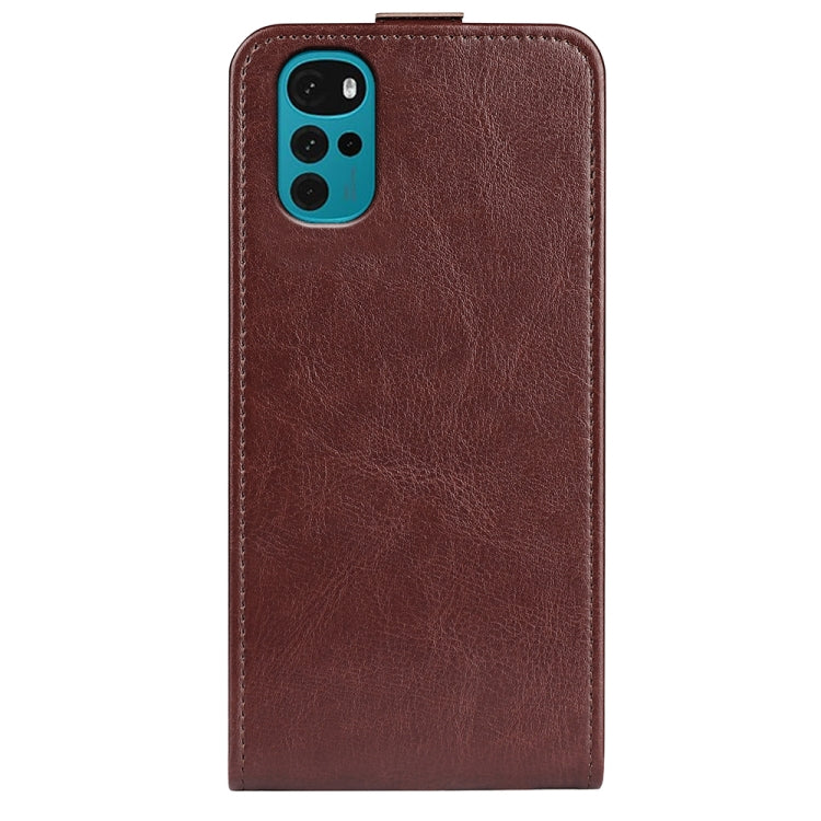 For Motorola Moto G22 4G R64 Texture Single Vertical Flip Leather Phone Case