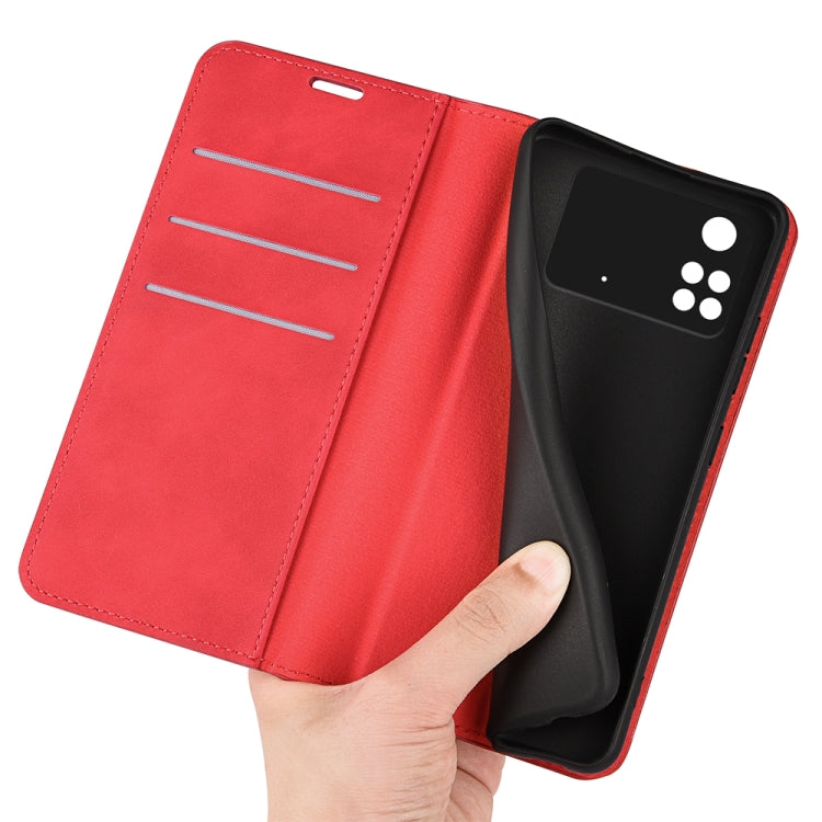 For Xiaomi Poco M4 Pro 4G Retro-skin Magnetic Suction Leather Phone Case