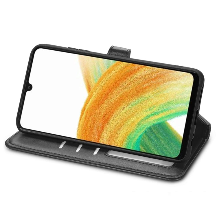 For Samsung Galaxy A13 4G Solid Color Leather Buckle Phone Case