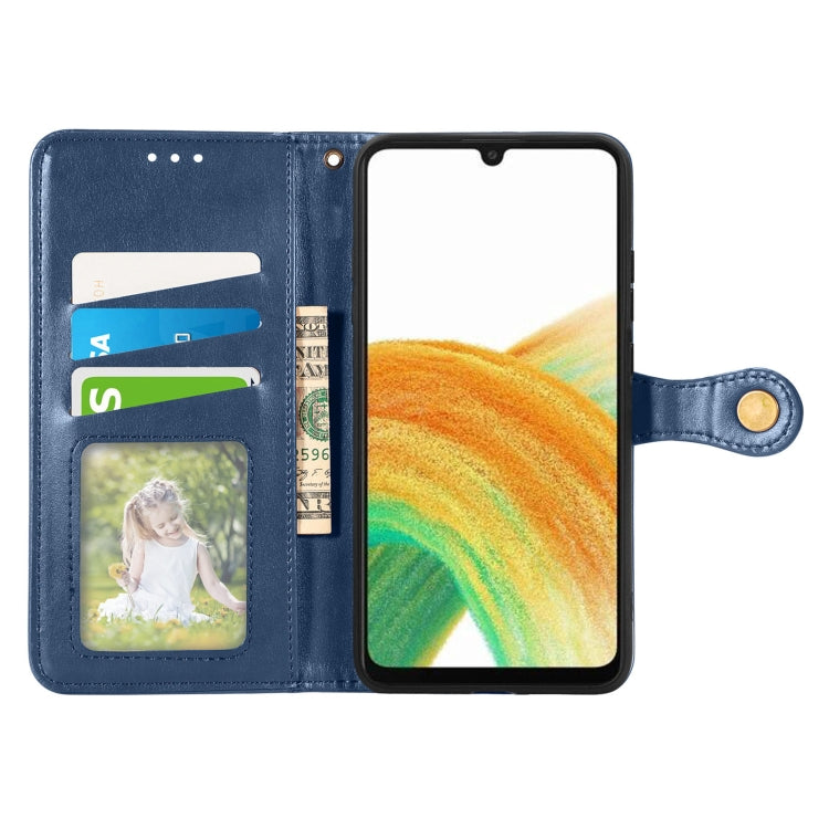 For Samsung Galaxy A13 4G Solid Color Leather Buckle Phone Case