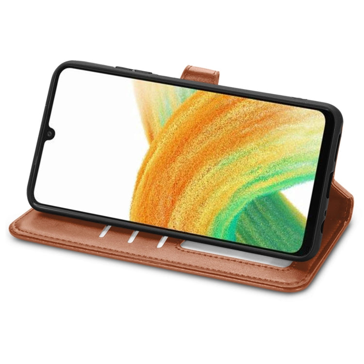 For Samsung Galaxy A13 4G Solid Color Leather Buckle Phone Case