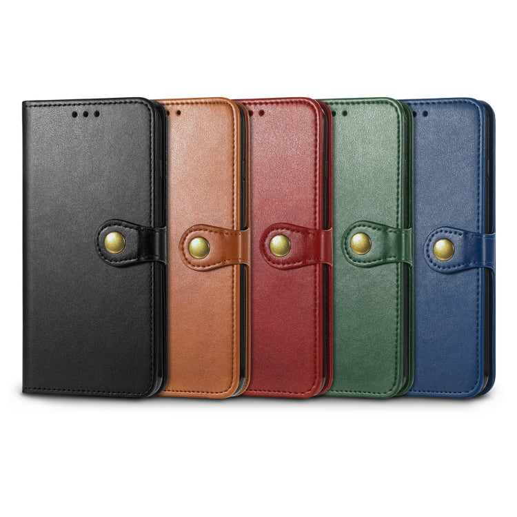 For Samsung Galaxy A13 4G Solid Color Leather Buckle Phone Case