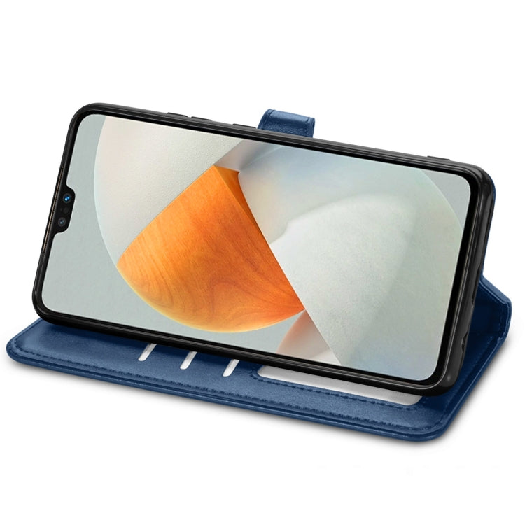 For vivo S12 Solid Color Leather Buckle Phone Case