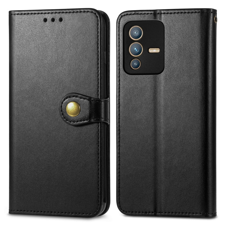 For vivo S12 Pro Solid Color Leather Buckle Phone Case