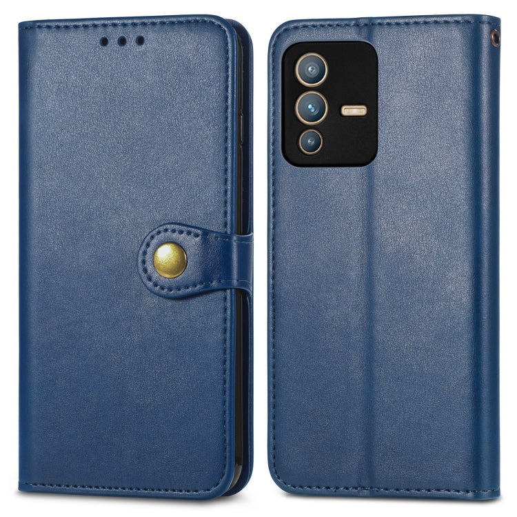 For vivo S12 Pro Solid Color Leather Buckle Phone Case