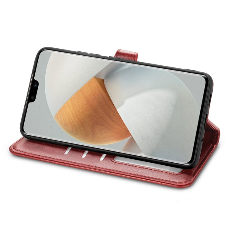 For vivo S12 Pro Solid Color Leather Buckle Phone Case