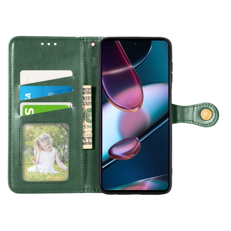 For Motorola Edge X30 Solid Color Leather Buckle Phone Case