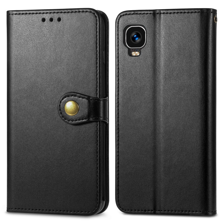 For TCL A509DL / A3 Solid Color Leather Buckle Phone Case