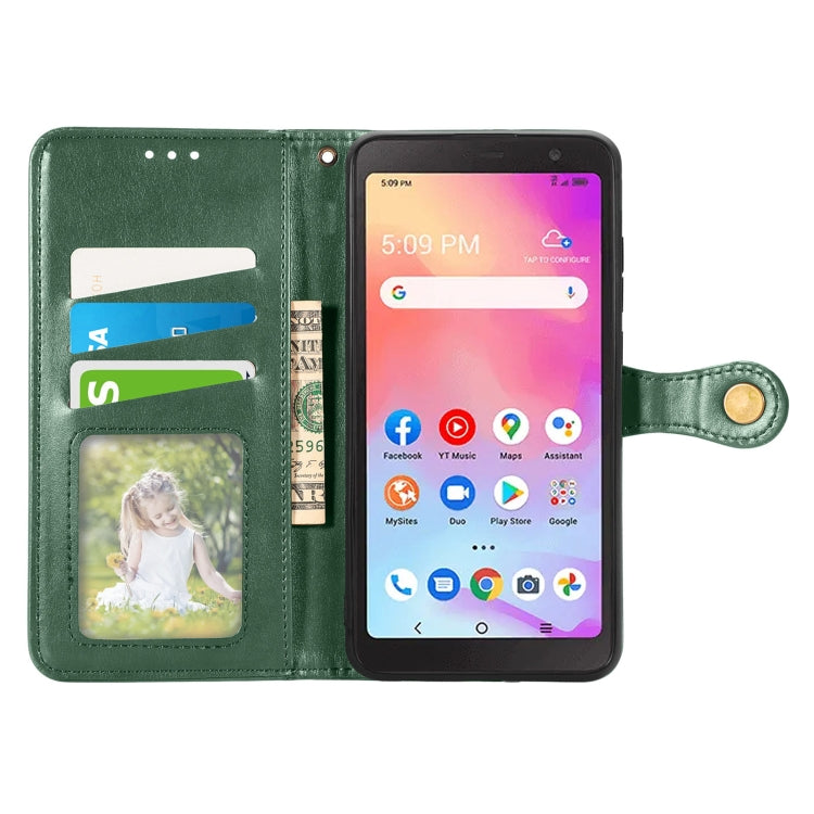 For TCL A509DL / A3 Solid Color Leather Buckle Phone Case