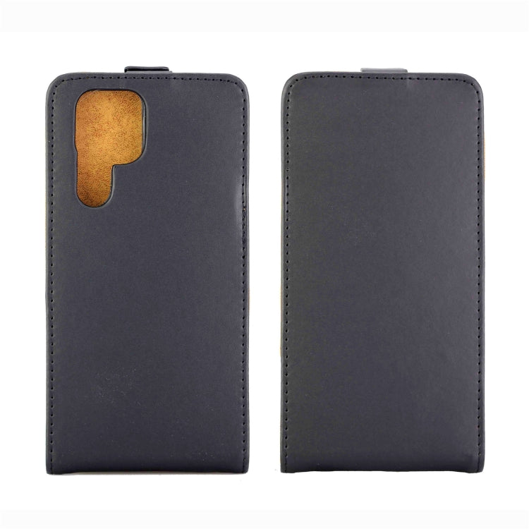 For Samsung Galaxy S22 Ultra 5G Vertical Flip Leather Phone Case with Card Slot(Black)