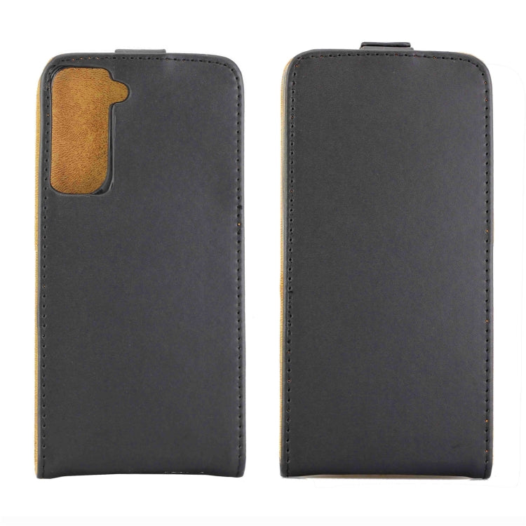 For Samsung Galaxy S22+ 5G Vertical Flip Leather Phone Case with Card Slot(Black)