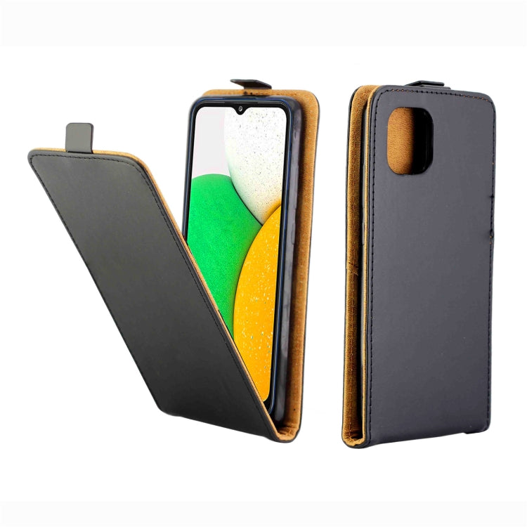For Samsung Galaxy A03 Core Vertical Flip Leather Phone Case with Card Slot(Black)