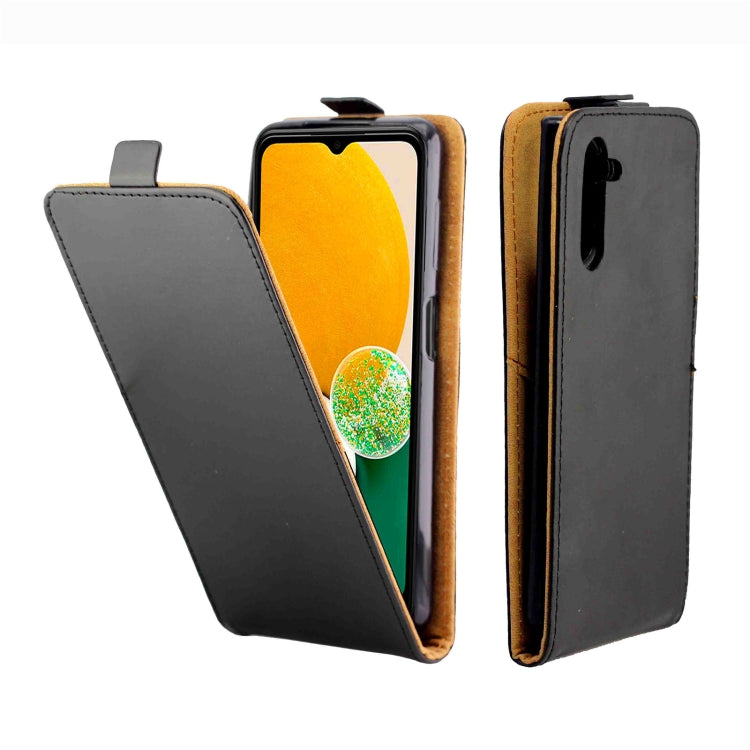 For Samsung Galaxy A13 5G Vertical Flip Leather Phone Case with Card Slot(Black)