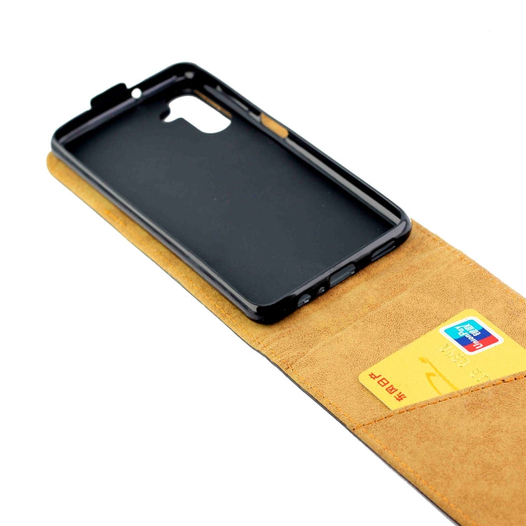 For Samsung Galaxy A13 5G Vertical Flip Leather Phone Case with Card Slot(Black)