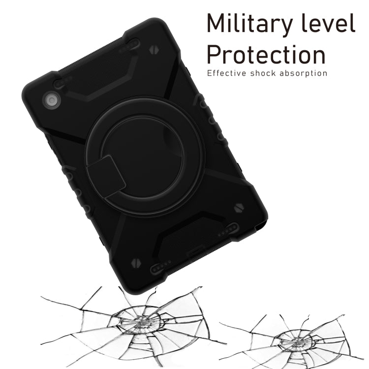For Samsung Galaxy Tab A8 10.5 2021 X200 / X205 360 Rotation PC+Silicone Tablet Case with Shoulder Strap