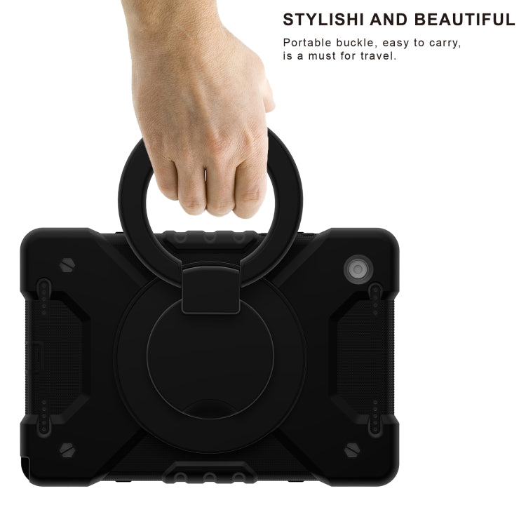 For Samsung Galaxy Tab A8 10.5 2021 X200 / X205 360 Rotation PC+Silicone Tablet Case with Shoulder Strap