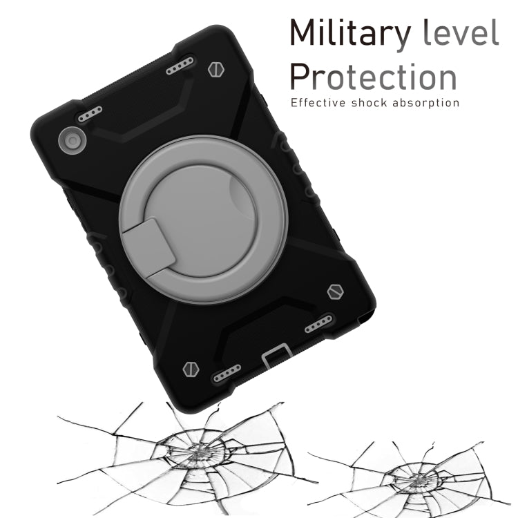 For Samsung Galaxy Tab A8 10.5 2021 X200 / X205 360 Rotation PC+Silicone Tablet Case with Shoulder Strap