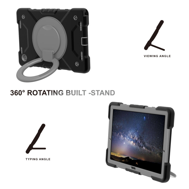 For Samsung Galaxy Tab A8 10.5 2021 X200 / X205 360 Rotation PC+Silicone Tablet Case with Shoulder Strap