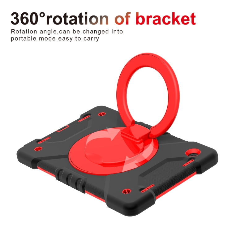 For Samsung Galaxy Tab A8 10.5 2021 X200 / X205 360 Rotation PC+Silicone Tablet Case with Shoulder Strap